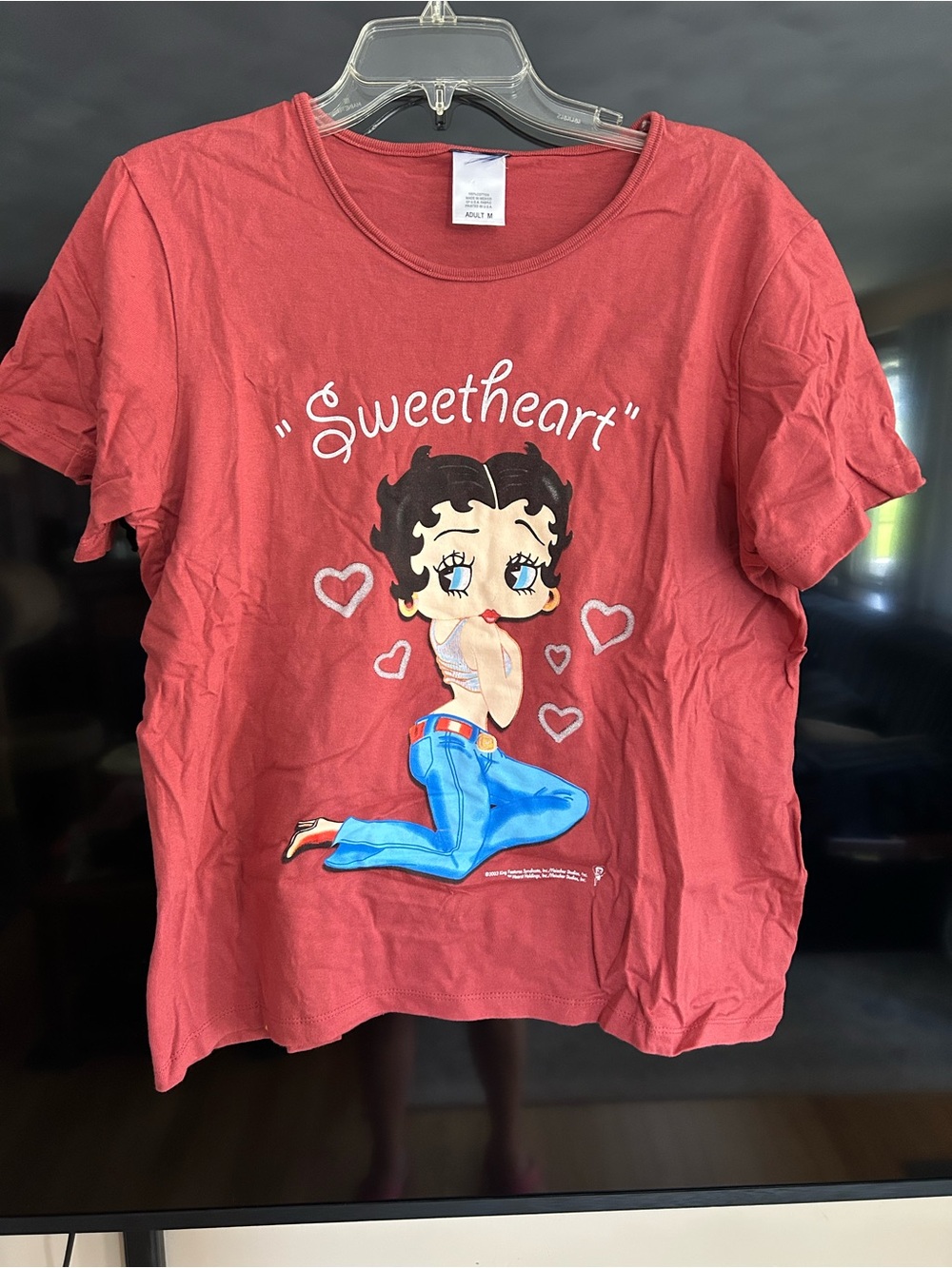 Betty Boop "Sweetheart" Graphic Tee - Red